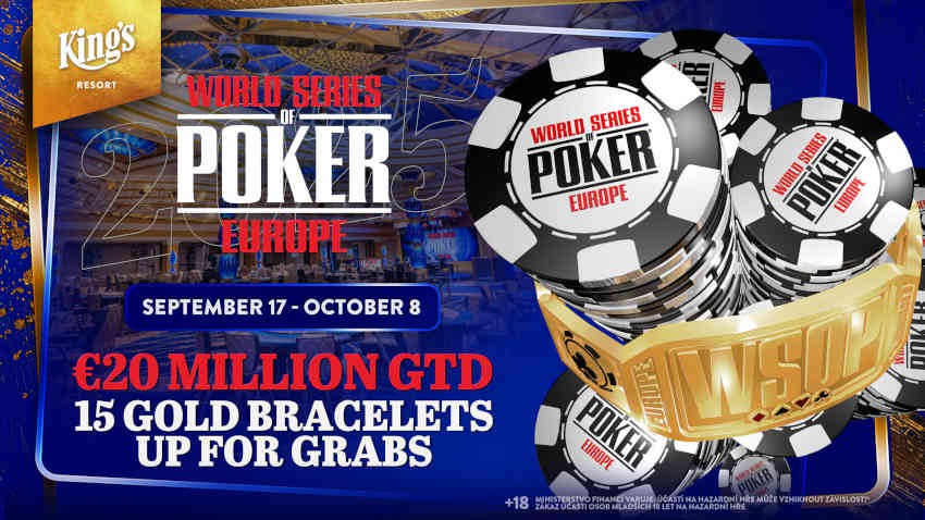 The 2025 WSOP Europe Returns to Rozvadov in September